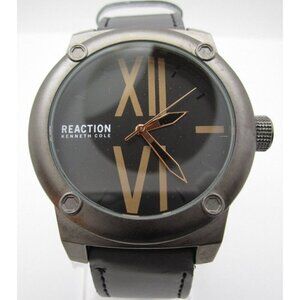 Men Kenneth Cole Reaction Quartz WR Analog 48mm Round Watch (H385) "New Battery"